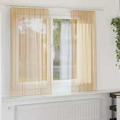vidaXL Voile zavese z zankami 2 kosa Sand 140x175 cm