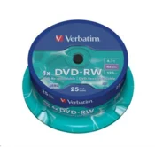 Verbatim DVD-RW Matt Silver 4,7 GB 25 kom