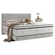 Esposa POSTELJA BOXSPRING 180 cm x 200 cm , tekstil svetlo siva
