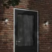 Vidaxl vidaXL Zunanja senzorska stenska svetilka črne barve iz litega aluminija