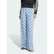 adidas Spodnji del trenirke Satin Polka Dots Wide Leg Pant KV1170 Svetlo modra Relaxed Fit