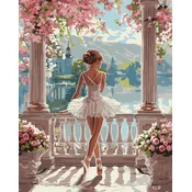shumee Slikanje po številkah - Čudovita balerina 40x50cm