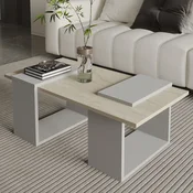 HANAH HOME Sto za dnevnu sobu Matris Grey Travertine