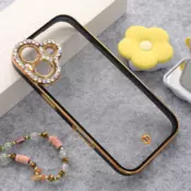 Maska Luxury Crystal Clear za iPhone 17 crna