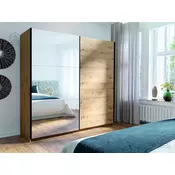 Garderobna omara z drsnimi vrati Arsala 11 z ogledalom - 200 cm - artisan hrast