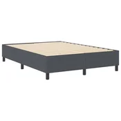 Vidaxl Platforma postelja Temno siva 160 x 200 cm Žametna tkanina