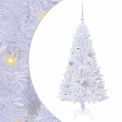 Vidaxl Umestno božično drevo med 150 LED Bela 120 cm PVC in jeklo