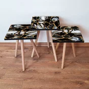 Hanah Home Set klub stocica 3Shp100, 3 komada, Svetloplava