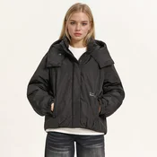 Cropp - Bomber jakna s kapuljacom - CRNO