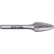 EXTOL INDUSTRIAL Karbidni rezalnik, okrogel lok, premera 12 × 25 mm/steblo 6 mm, dvorezen