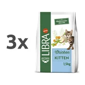 Libra Cat Kitten - piščanec 3 x 1,5 kg