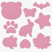 INF Samolepilni usnjeni obliž za popravilo 1 list 13 delov Pink, (21273225)