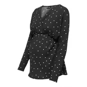 Only Maternity Majica OLMAMAZE črna / bela