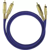 Oehlbach Cinch avdio priključni kabel [2x cinch vtič - 2x cinch vtič] 0.50 m črna pozlačeni kontakti Oehlbach NF 1 Master