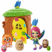 Mattel Enchantimals Skrivno zatočišče za najboljše prijatelje Peeki Parrot
