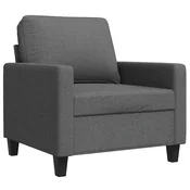 Vidaxl Fotelj temno siv 60 cm blago