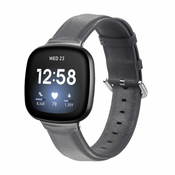 BStrap Fitbit Versa 3 Leather Lux pašček, dark gray