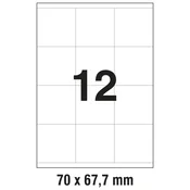 ETIKETE ILK  70X67,7MM PK100L ZWECKFORM 3661