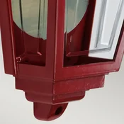 Elstead Zunanja stenska svetilka Deco Lane, rdeča, svetilka, aluminij, IP44 - Pomorski - rdeča, prosojna