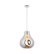 Endon 99788 - Luster na sajli EUROPA 1xE27/10W/230V zadimljeno crne boje
