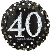 Amscan Folijski balon – Happy Birthday 40, 43 cm