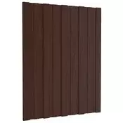 vidaXL Strešni panel 12 pcs Rjava 60 x 45 cm Pocinkano jeklo