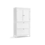 Songmics Kopalniška omarica 60x30x110 cm bela