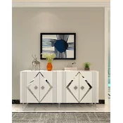HANAH HOME Komoda Domino KB150 White Silver