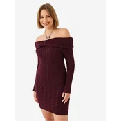 Bianco Lucci Pletena obleka Strickkleider burgund