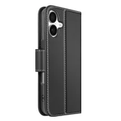 AVIZAR Denarnica etui za iPhone 17 iz premium usnja s funkcijo stojala, Črna, (5000190278)