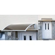 Nadstrešnica Za Vrata 82x120cm Bela Baza Ploca Bronza 6mm