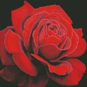 Rayher. Diamantni mozaik, Red rose, 40x40 cm