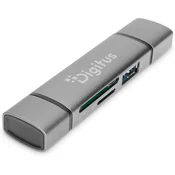 Digitus DIGITUS citac kartica s USB Hubom - SD i Micro-SD kartice
