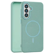 Leather Grip MagSafe maska za Samsung Galaxy S24 FE - Tirkizna