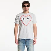 Majice Comme des Garçons PLAY T-Shirt Logo Print Knit UNISEX Top Gray XXL