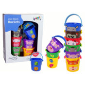 slomart Kopalni Set LEAN TOYS Pisana Vederca z Živalmi in Piramida