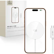 Brezžični polnilec Tech-Protect A50 Magsafe 25W Qi2.2 - bel