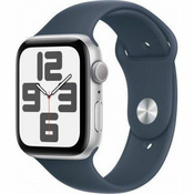 Apple Watch SE GPS, srebrno aluminijsko kucište od 44 mm sa sportskim remencicem oluje plave boje - M/L