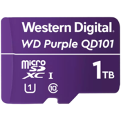 MicroSDXC Card WD Purple SC QD101 Ultra Endurance 1TB, SDA 6.0, Speed Class 10, TBW 512