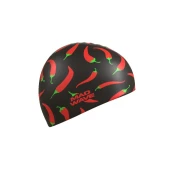 Mad wave chilli swim cap black/red