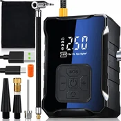 Dexxer Prenosni LED aku. 3600mAh električni kompresor USB do 10Bar z LCD
