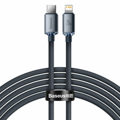 Baseus Crystal Shine Series – kabel, USB kabel za brzo punjenje i USB Type C prijenos podataka – Lightning 20W 2m (CAJY000301): crni