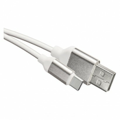 Kabel USB-A/USB-C, 2.0, polnjenje, podatki, 1 m, bela