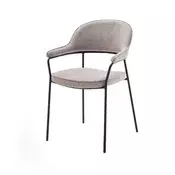 Bež jedilni stol z nasloni za roke Kindersley – Unique Furniture