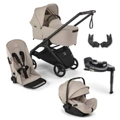 Bugaboo Dragonfly travel+ Otter Desert Taupe Melange, BLACK/DESERT TAUPE-DESERT TAUPE, komplet 4v1