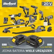 Rebel TOOLS 20V akumulatorska teleskopska kosilnica z nitjo 220mm