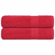 Vidaxl vidaXL Brisače za roke, 2 kosa, rdeče, 50 x 100 cm, 100 % bombaž