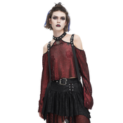 Gothic in punk ženska majica - Red - DEVIL FASHION - TT25302