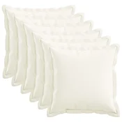 Vidaxl Prevleka za blazino 6 kos HOUTEN Bela 30 x 30 cm Lažni lanu