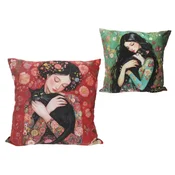 Carmani DEKORATIVNA VZGLAVNIKA S CVETNIM POLNILOM LADY FLORAL SYMPHONY LOZANO